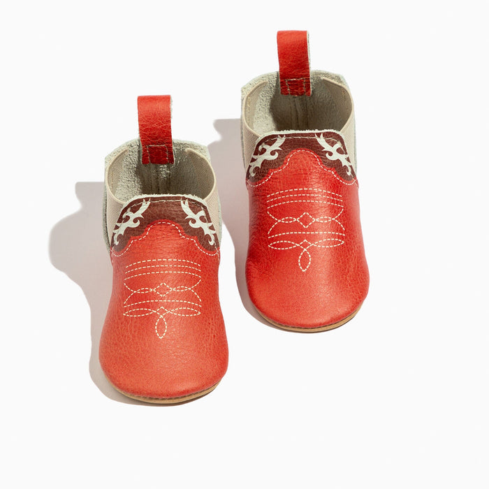 Crimson Cowboy Chelsea Boot Baby Shoe - Babies in Bloom