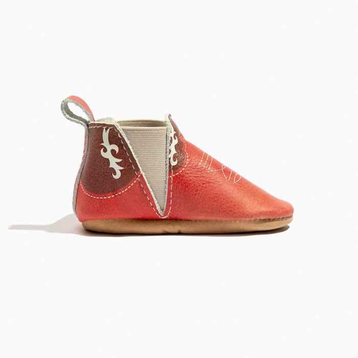 Crimson Cowboy Chelsea Boot Baby Shoe - Babies in Bloom