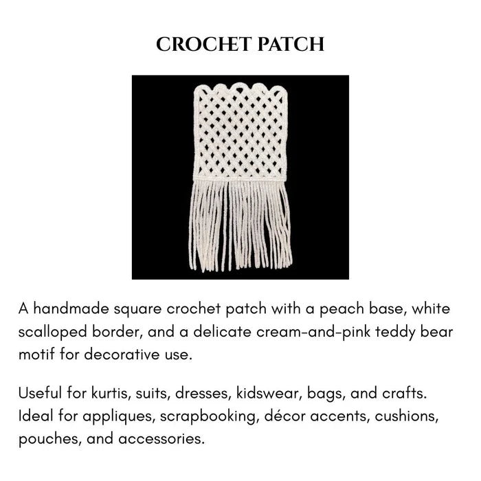 Crochet Diamond Mesh Patch | 2pc