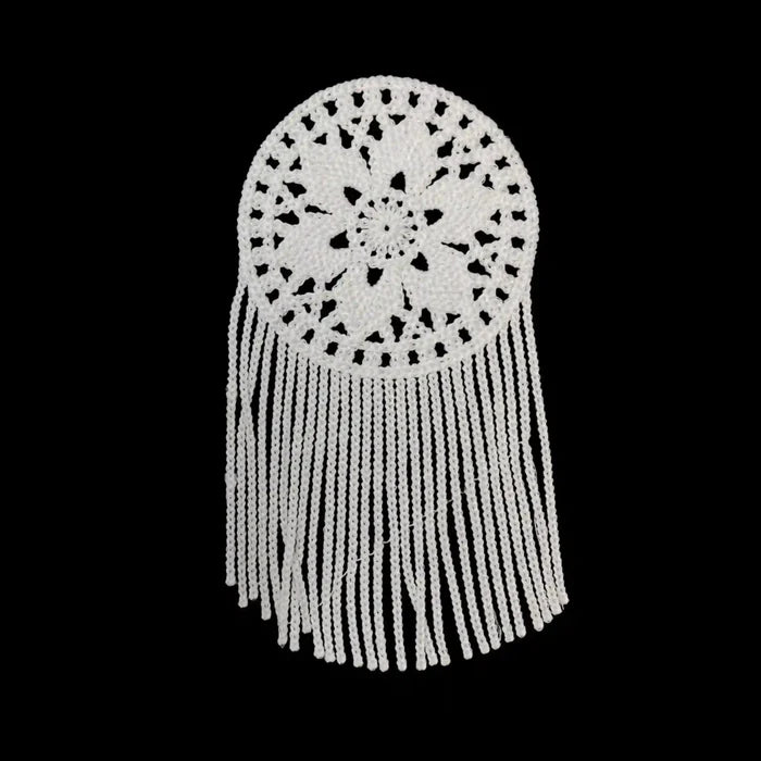 Crochet Mandala with Fringe Patch