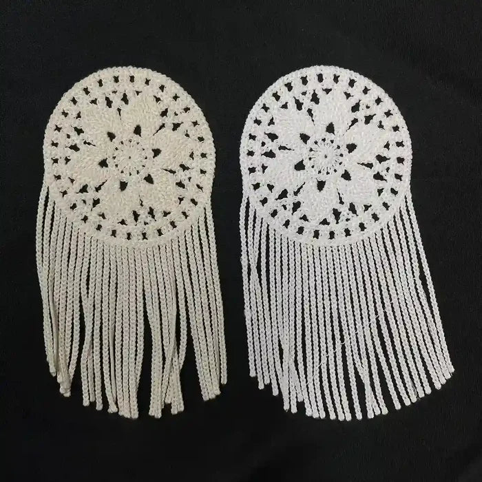 Crochet Mandala with Fringe Patch