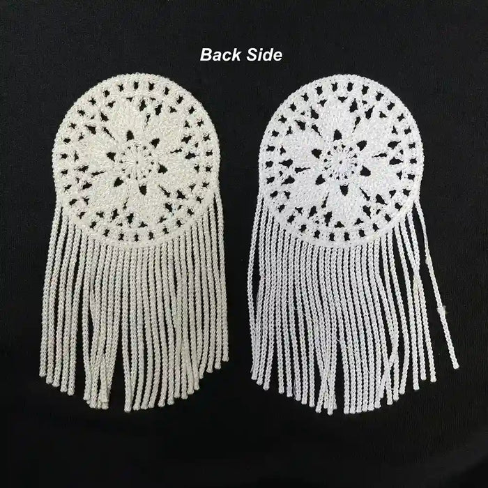 Crochet Mandala with Fringe Patch
