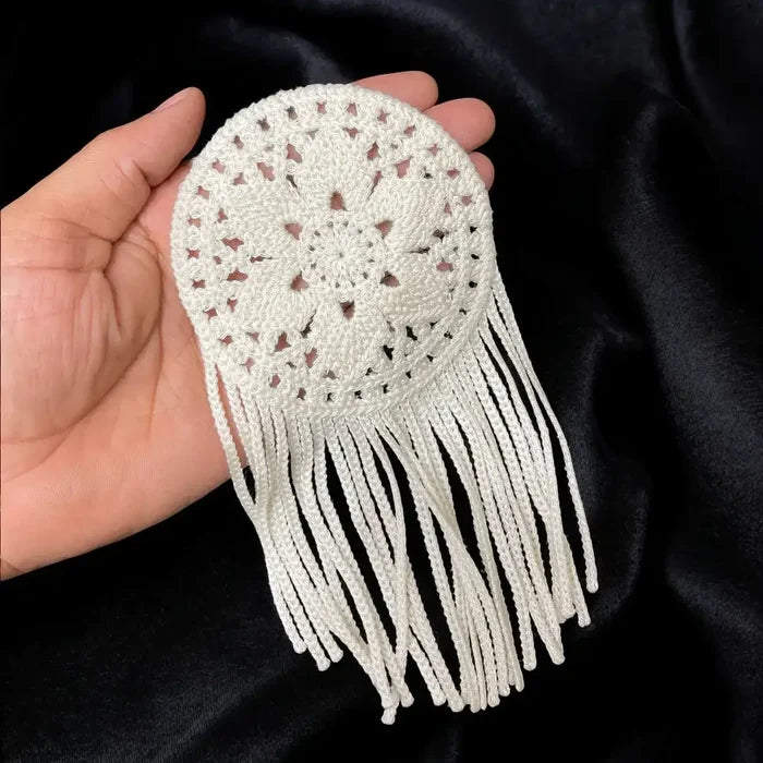 Crochet Mandala with Fringe Patch