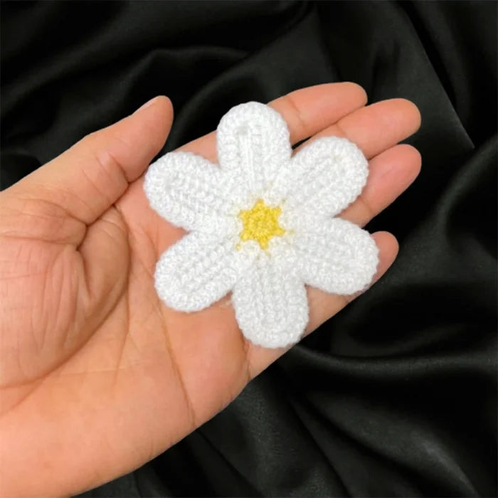 Crochet Sew Daisy Patch | 3pc
