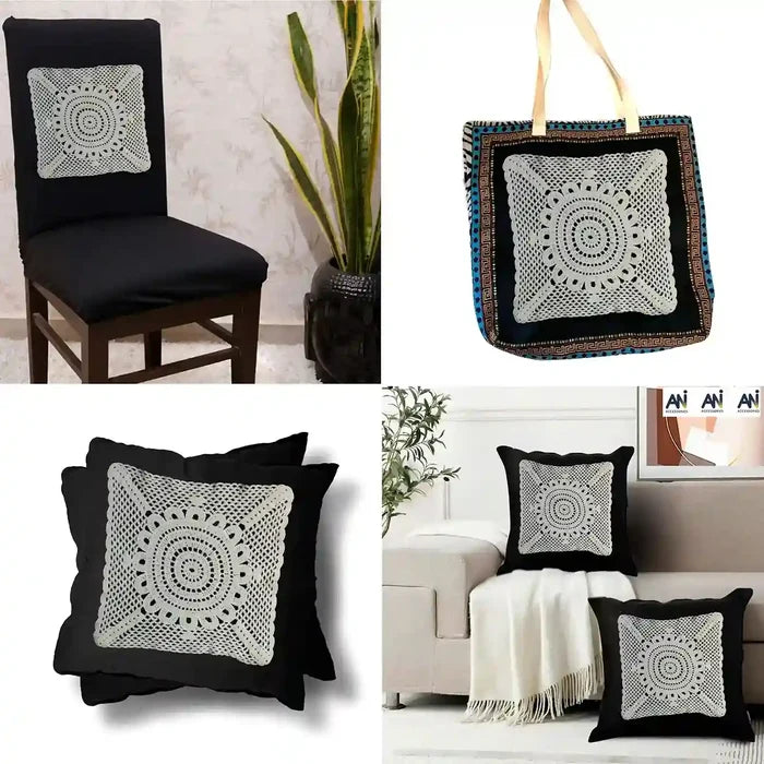 Crochet Square Cotton Sew Doily Patch