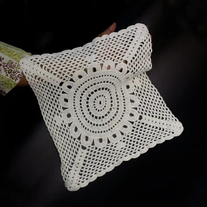 Crochet Square Cotton Sew Doily Patch