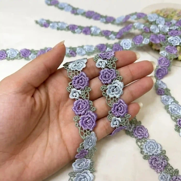 Crochet Style Floral Ribbon