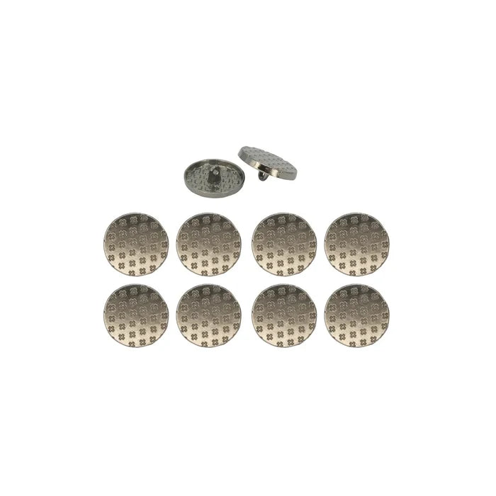Crosshatch Metal Buttons | 18mm(28L) & 21mm(34L)