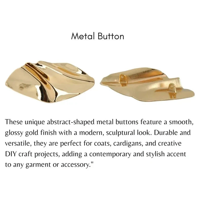 Crumpled Design Metal Buttons | 69mm