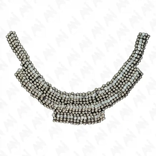 Crystal Beaded Neckline Patch