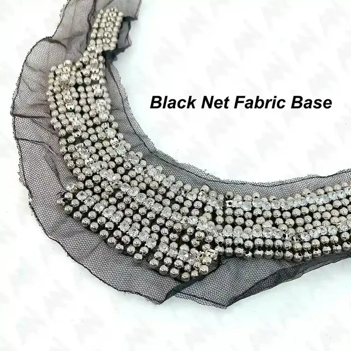 Crystal Beaded Neckline Patch