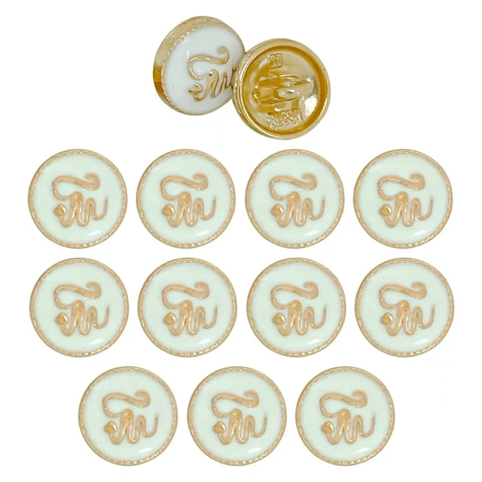 Gold White / 10mm(17L) / 11 Buttons