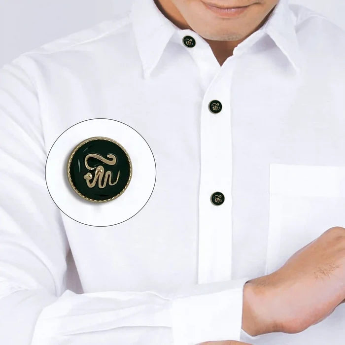 Cursive Monogram Metal Shirt Button | 10mm(17L)