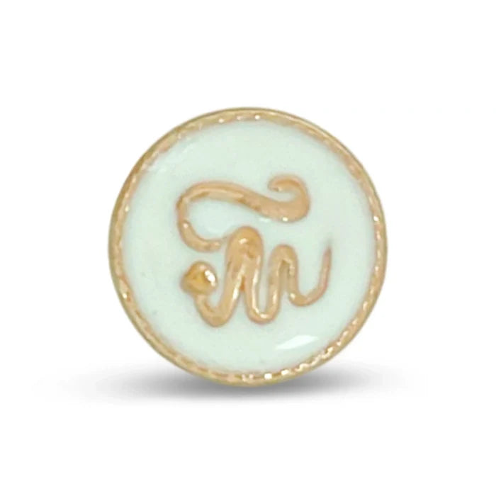 Cursive Monogram Metal Shirt Button | 10mm(17L)