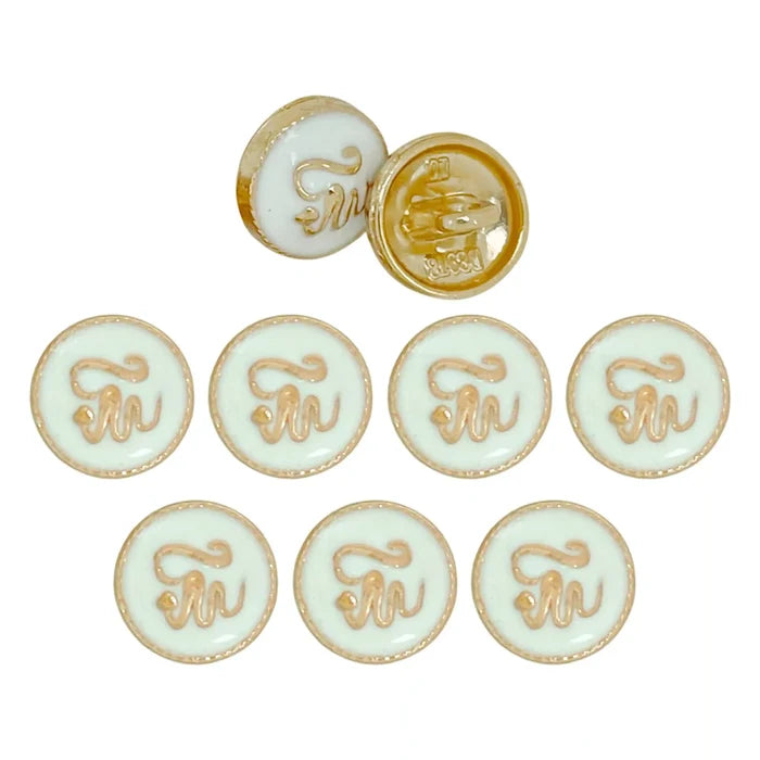 Cursive Monogram Metal Shirt Button | 10mm(17L)