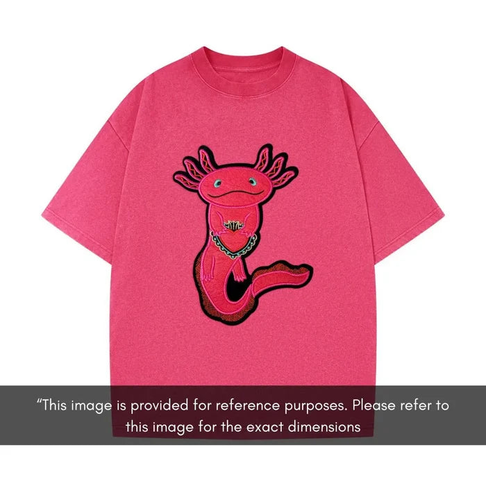 Cute Pink Axolotl Embroidered Patch