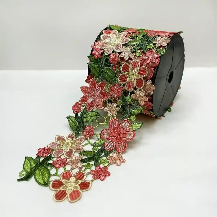 Cutwork Floral Leaf Desugn Emroidery Lace