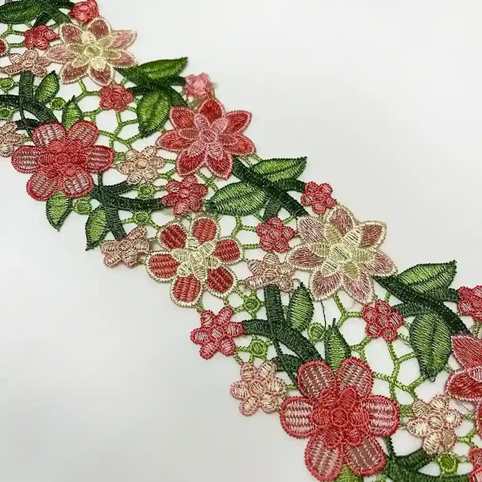 Cutwork Floral Leaf Desugn Emroidery Lace