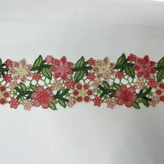 Cutwork Floral Leaf Desugn Emroidery Lace