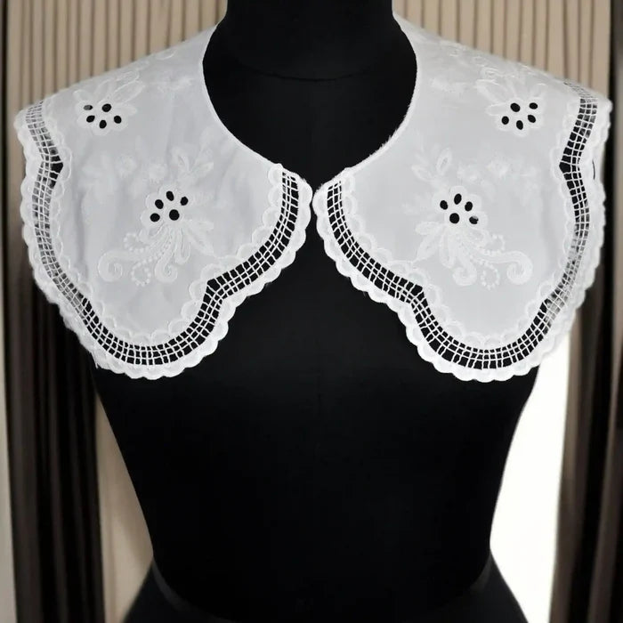 Ani Accessories cutwork floral style Peterpan collar applique suitable for dresses kurtis and blouses