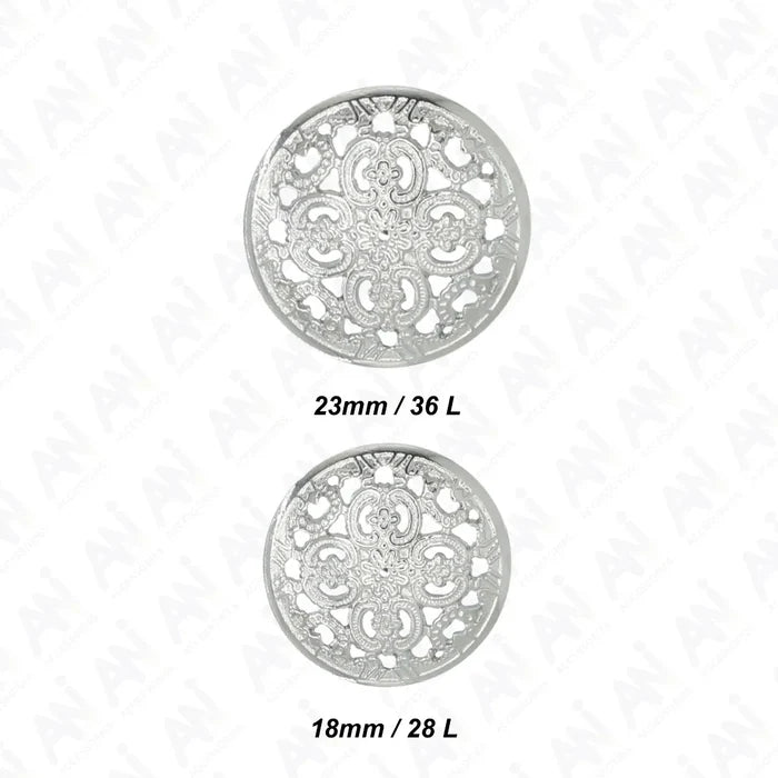 Cutwork Metal Button | 18mm(28L) & 23mm(36L)