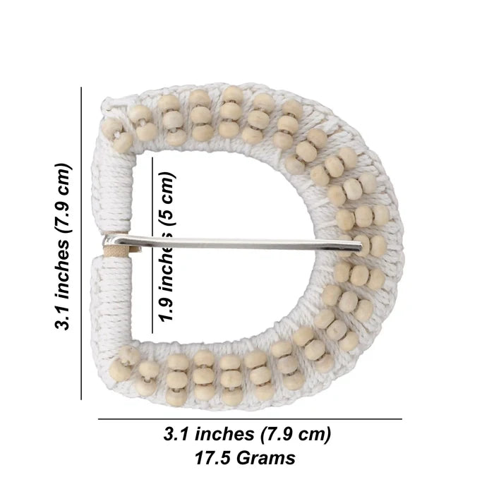 Ani Accessories handmade D prong raffia buckle straw woven buckle for belt bag DIY fashion craft decor