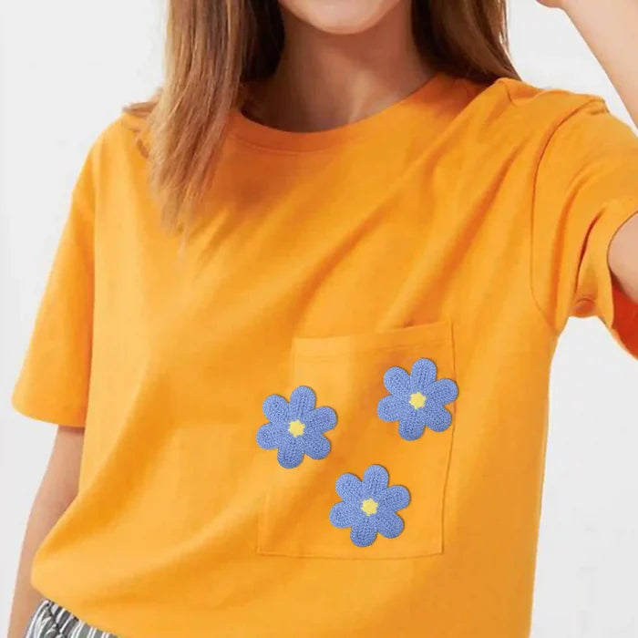 Daisy Flower Crochet Patch | 4 Pieces