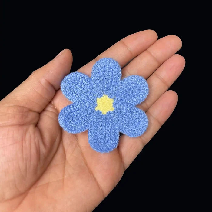 Daisy Flower Crochet Patch | 4 Pieces