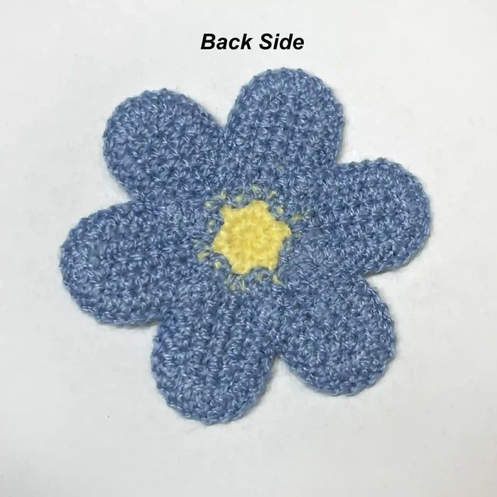 Daisy Flower Crochet Patch | 4 Pieces
