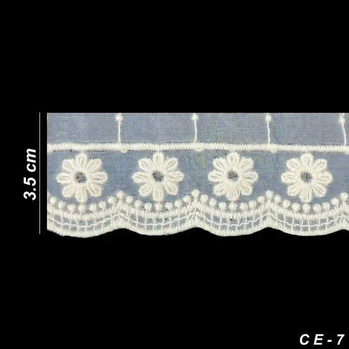 Daisy Organza Lace | 2 Meters | SKU-CE-7