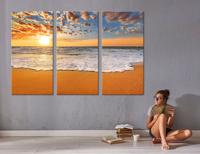 Dawn on the Seashore Canvas Print #7156
