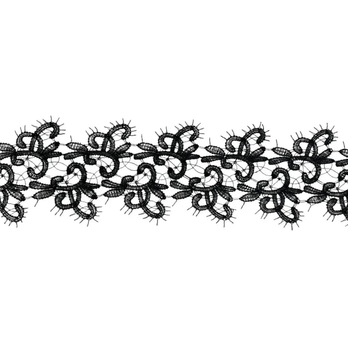 Decorated Floral Design Lace | Width 9.1cm (3.6 inches) 91mm | SKU-FML-13
