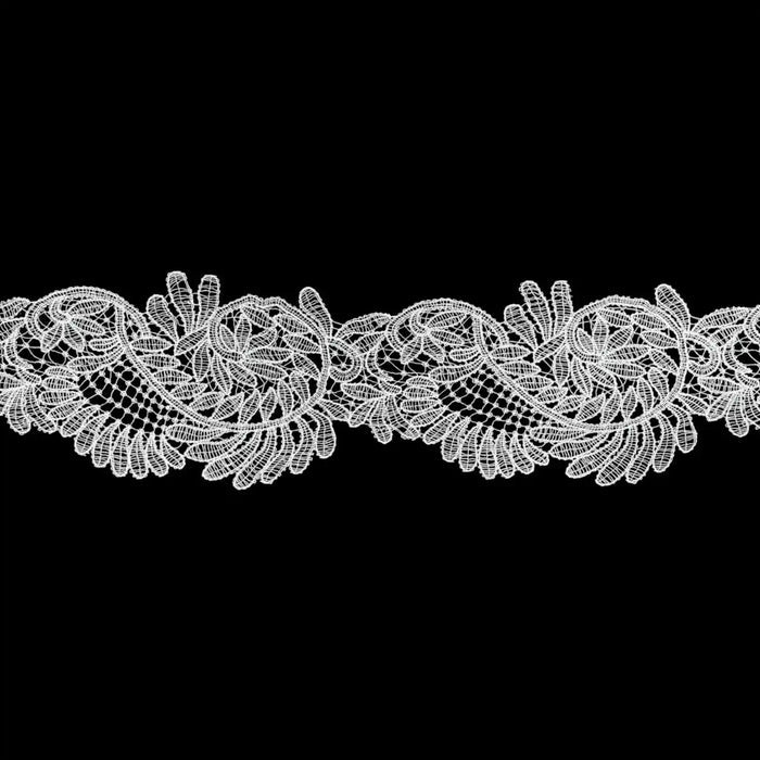 Decorative Leaf Pattern Lace Trim | Width 13.9cm (5.5 inches) 139mm | SKU-FML-36