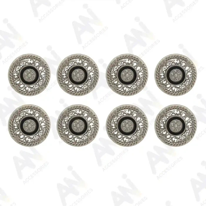Set of 8 big, durable rhinestone buttons by Ani Accessories, perfect match for kurtas, suits, long coats, and tuxedos.