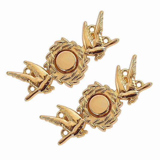 Decorative Metal Frog Fastener Buttons | 4 Pair