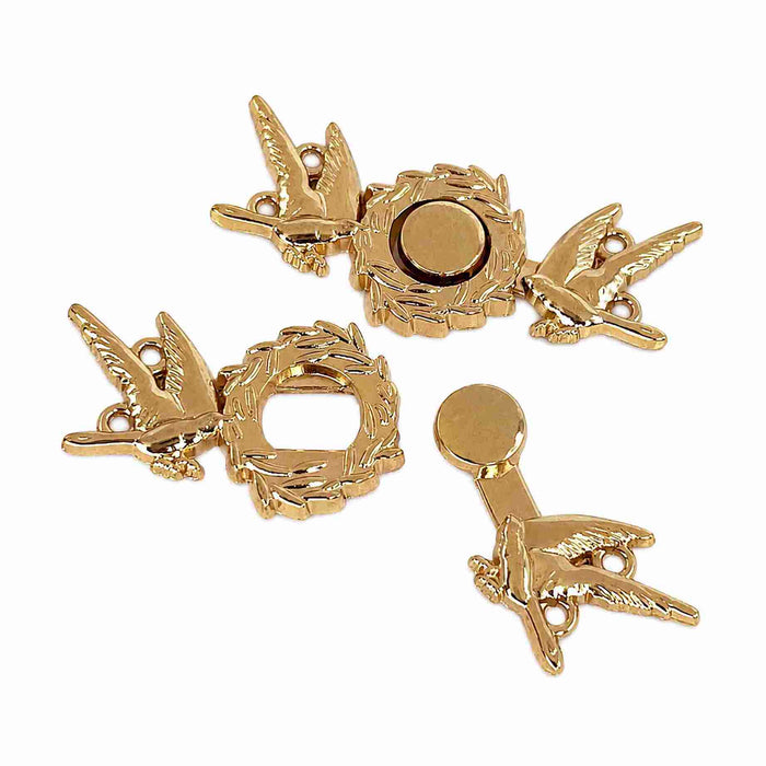 Decorative Metal Frog Fastener Buttons | 4 Pair
