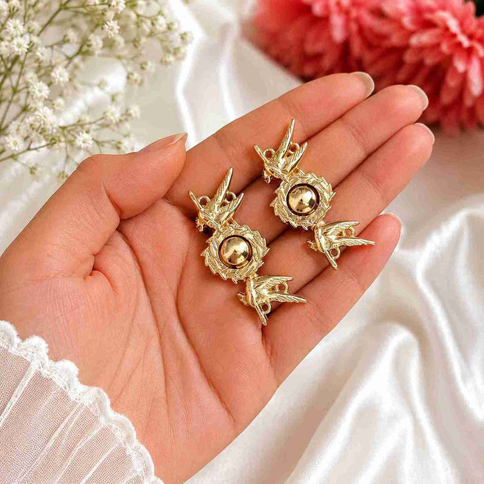 Decorative Metal Frog Fastener Buttons | 4 Pair