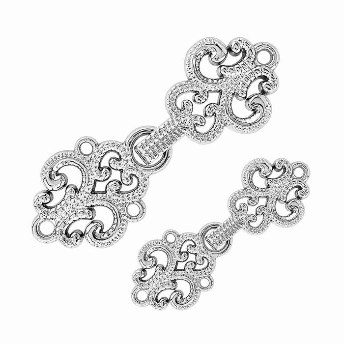 Decorative Metal Toggle Frog Closure Buttons | 4 Pair