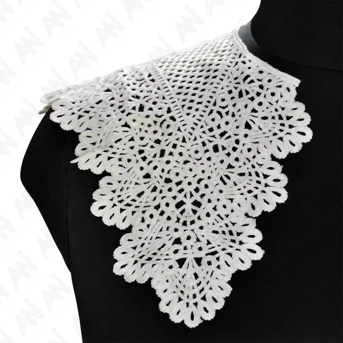 Decorative neckline bib collar with elegant embroidery detail, perfect for dresses, kurtis and blouse styling looks