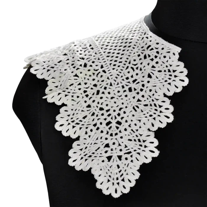 Decorative neckline bib collar with elegant embroidery detail, perfect for dresses, kurtis and blouse styling looks