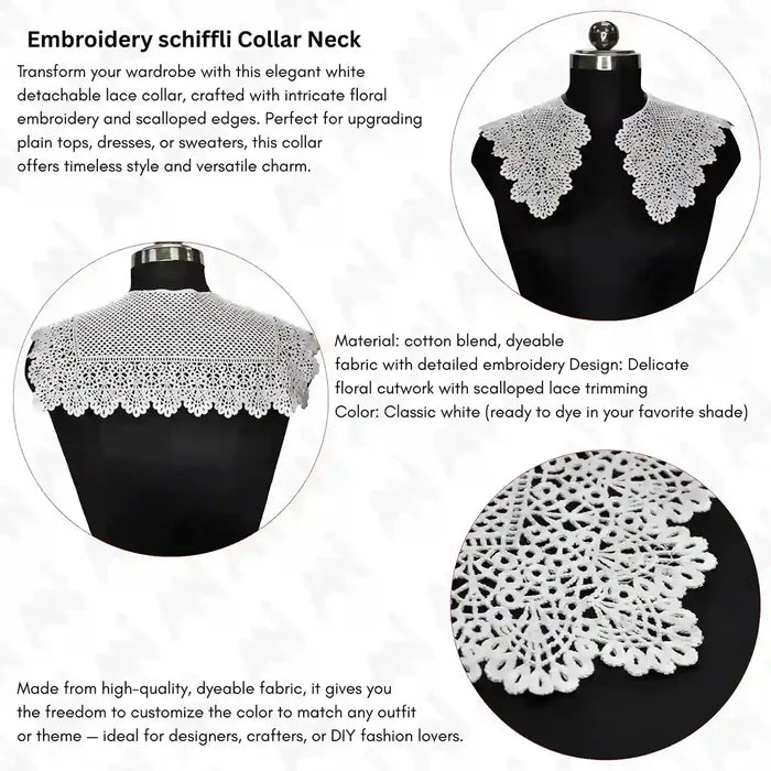 Designer decorative bib collar for women apparel, ideal for festive, party and casual outfit styling