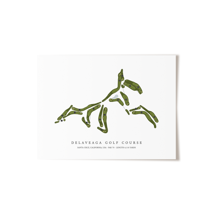 DeLaveaga Golf Course | Golf Course Map | Unframed