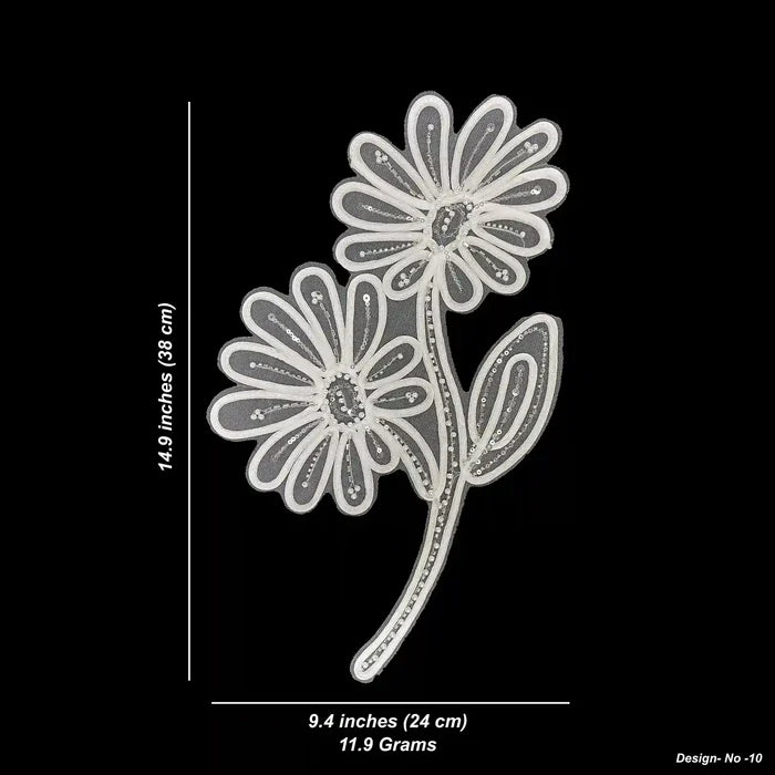 Delicate Floral Scallop Eyelash Trim Patch