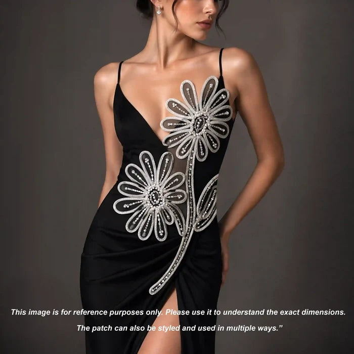 Delicate Floral Scallop Eyelash Trim Patch