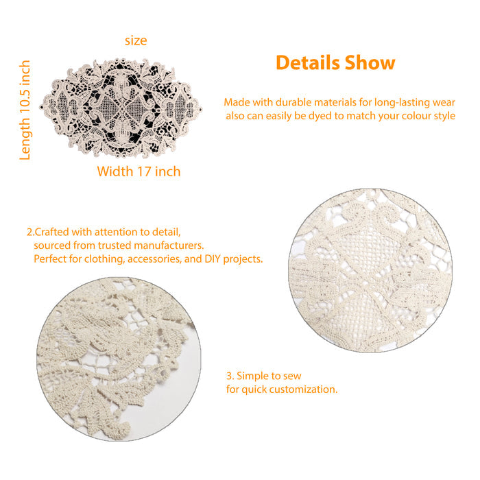 Delicate Lacework Crochet Cotton Sew Patch
