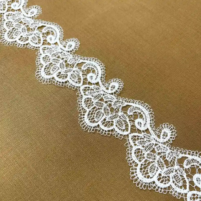 Delicate Vintage Floral Border Lace | Width 5.3cm (2.1 inches) 53mm