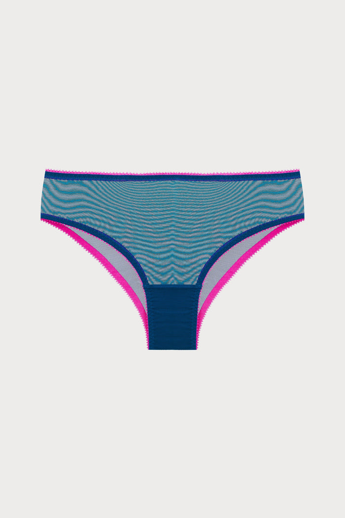 Delilah Tulle High Waist Knicker in Blue