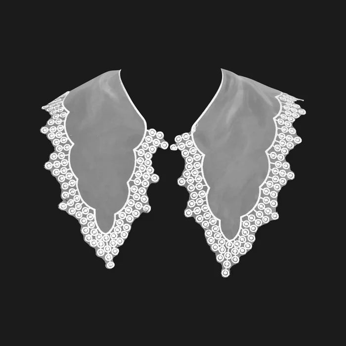 Designer detachable neck collar for kurtis and gowns, enhancing garments with elegant detail finish