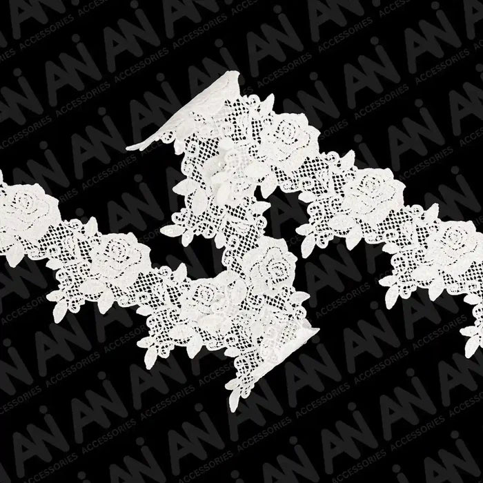 Detailed Rose Design Sequins Lace | 2 Meter