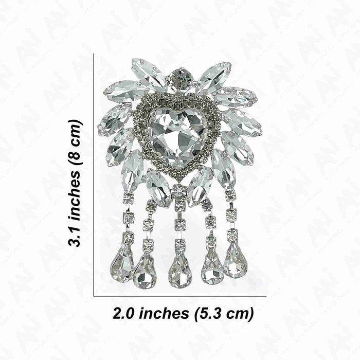 Diamond Heart Luxury Style Brooch